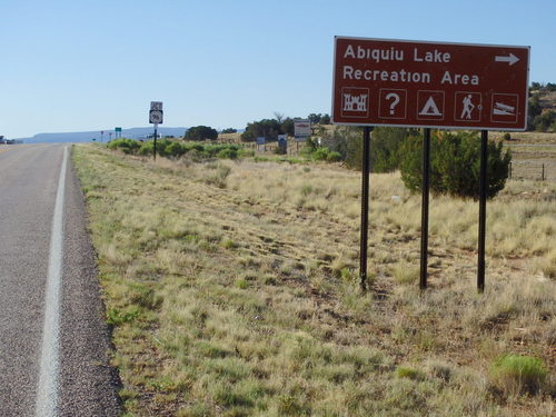 GDMBR: This is the turnoff for Abiquiu Lake and NM-96.